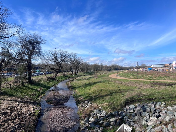 Clean up of the River Rea previously filled with concrete