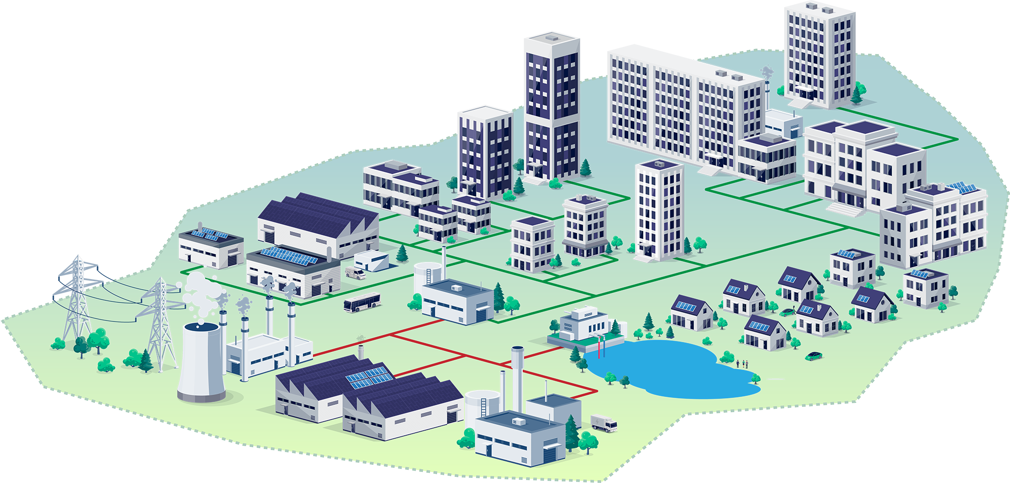 Heat Network Zoning 3D Grid Medium