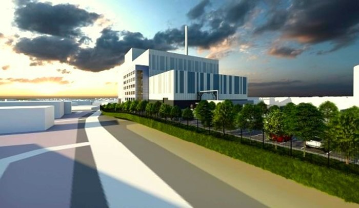 A CGI impression of the waste energy plant