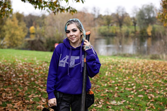 Charlotte Marriott at a Growth Path led Community planting event at Brookvale Park