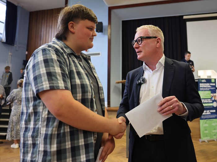 Oliver Thompson with Richard Parker, Mayor of the West Midlands