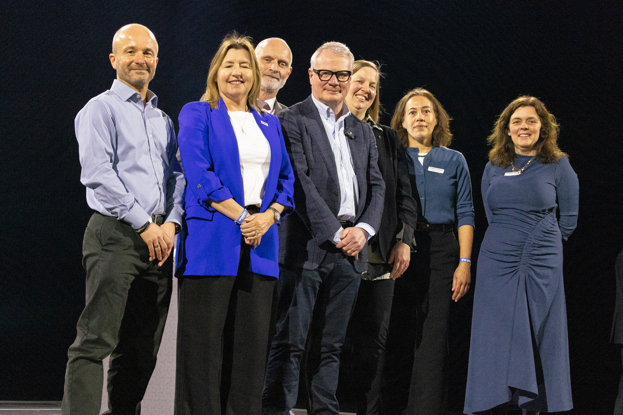 Mayor Richard Parker with Jon Eastwood from National Lottery Community Fund, Lisa Dodd-Mayne from Sport England, Andrew Stokes from VisitEngland, Liz Johnson from Arts Council England, Claudia Kenyatta and Louise Brennan from Historic England.