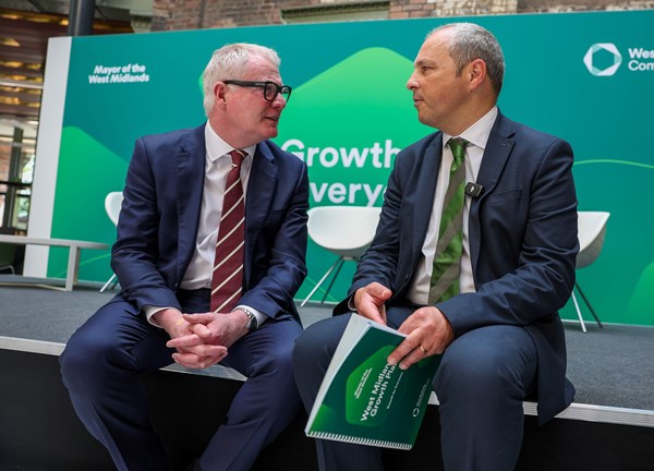 Mayor And Ed Cox At West Midlands Growth Plan Launch