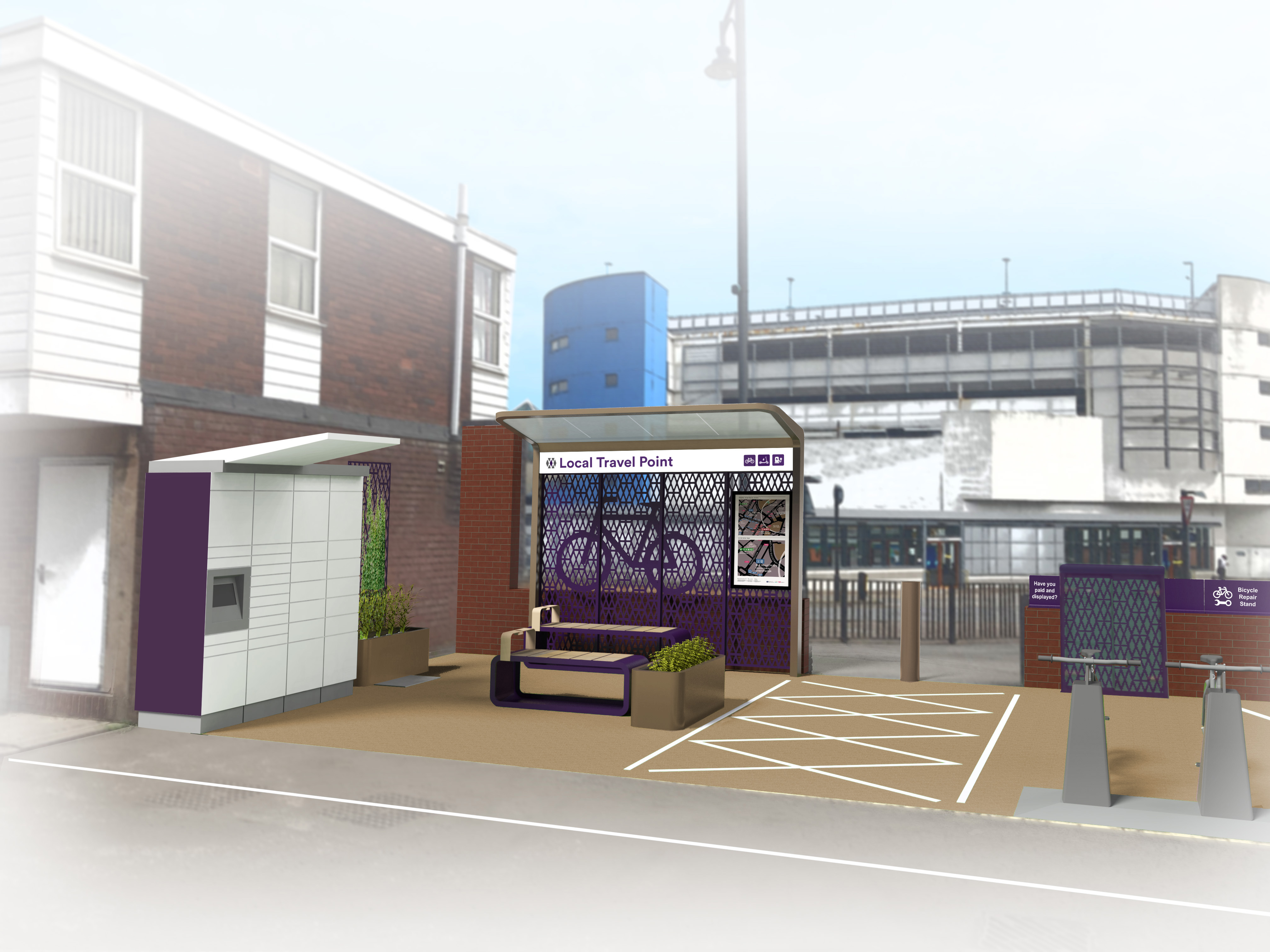 Artist impression of Local Travel Point at Andrew Road