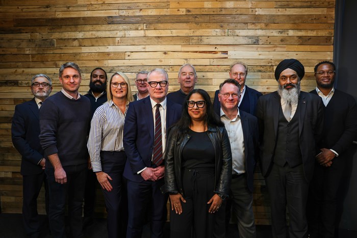 Mayor Richard Parker (centre left) with members of the Growth Taskforce from left Andeep Mangal, Rob Johnston, Tani Dulay, Jo Russell, Steven Gardener, Mike Wright, Sajida Carr, Chris White, Nigel Driffield, Manjit Singh Jhooty, Faron McKenzie
