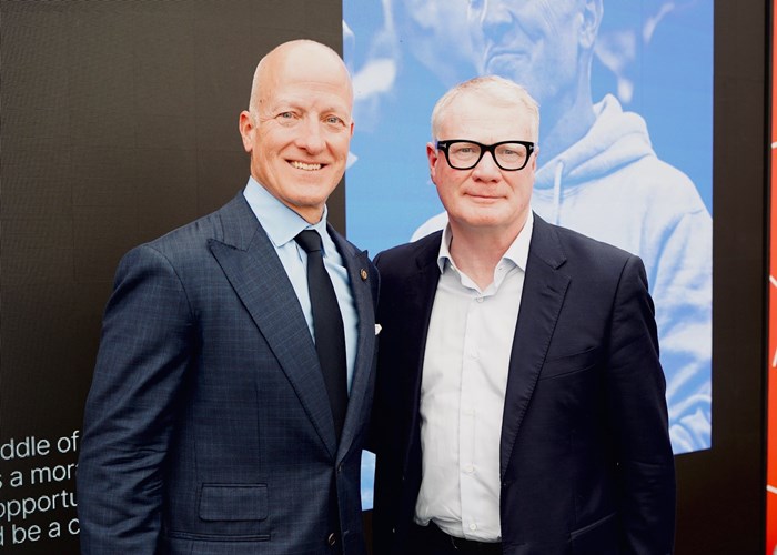 Birmingham City FC owner Tom Wagner (left) with the Mayor Richard Parker