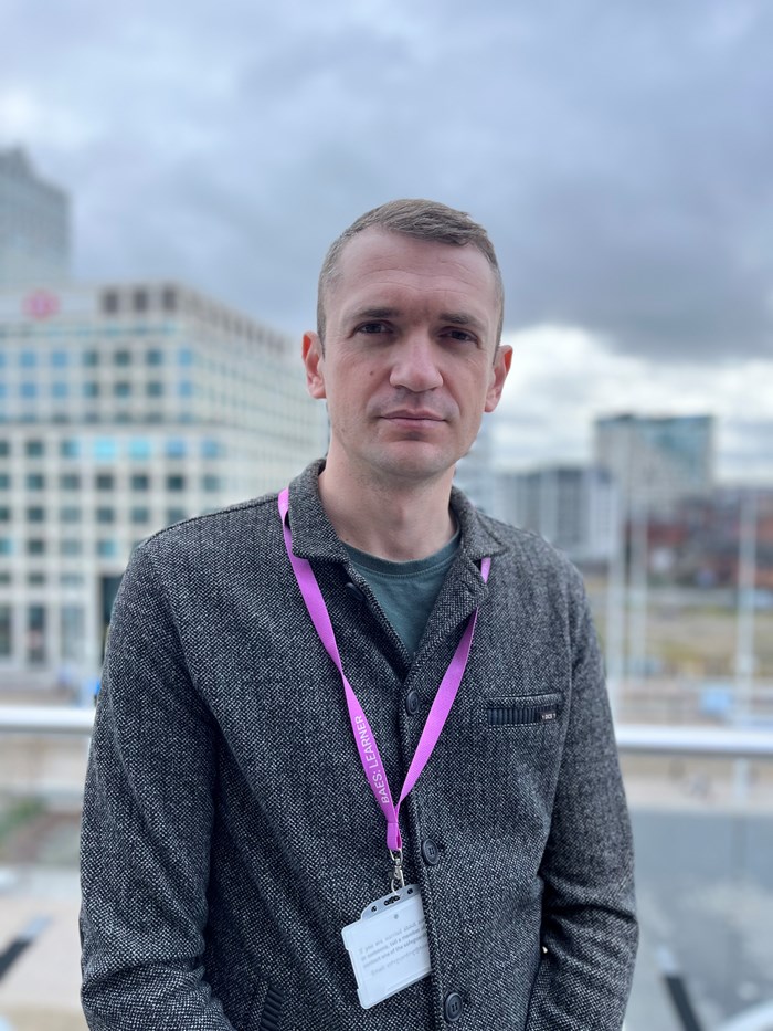Vitalii Lun, who has been learning English as part of an ESOL course