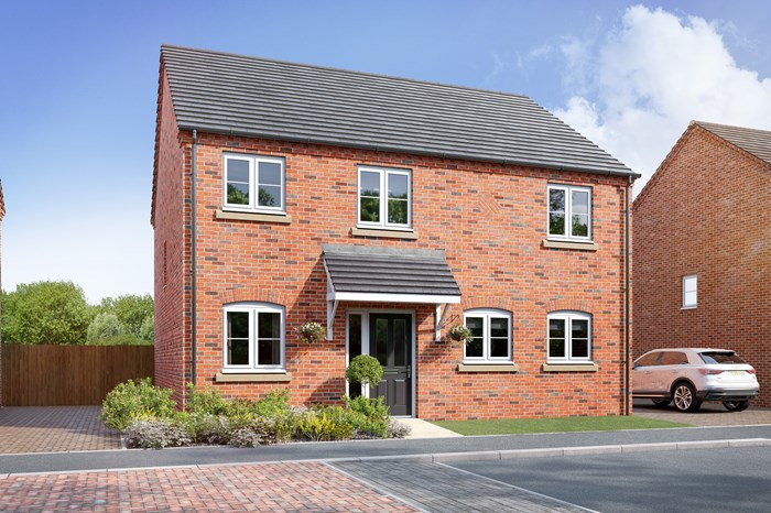 A CGI of one of the supported living homes for learning disabled adults at Heritage Walk