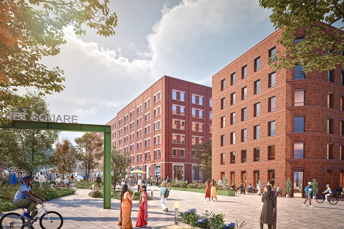 A CGI of how phase 1 of Smithgate will look