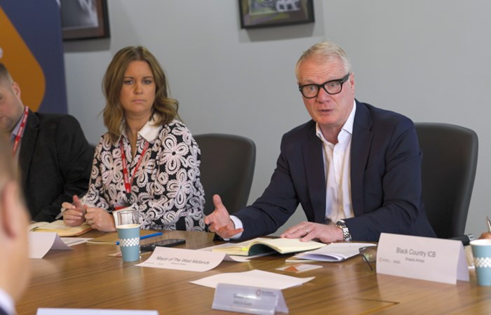 Kathryn Greenwood (head of resourcing and new talent) Severn Trent Water, and Richard Parker, Mayor of the West Midlands
